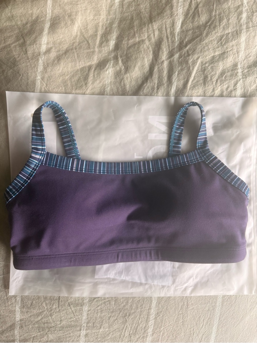 Liaison the Label - Basic Contrast Bra Plum Stripes - Picture 2 of 4